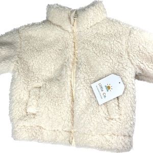 NWT reversible puffer quilted fleece sherpa baby jacket sustainably made